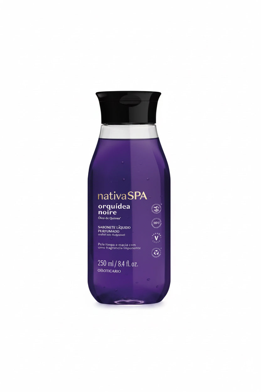 Sabonete Líquido Perfumado Nativa Spa
Orquídea Noire, 250ml