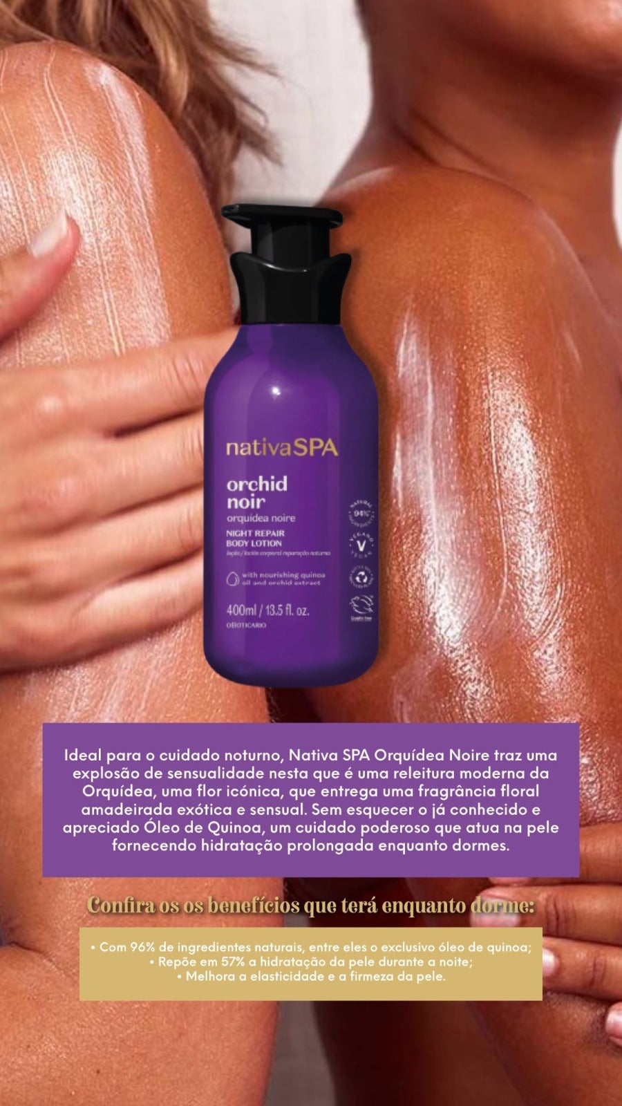 Loção Corporal Nativa Spa Orquídea Noire, 400ml