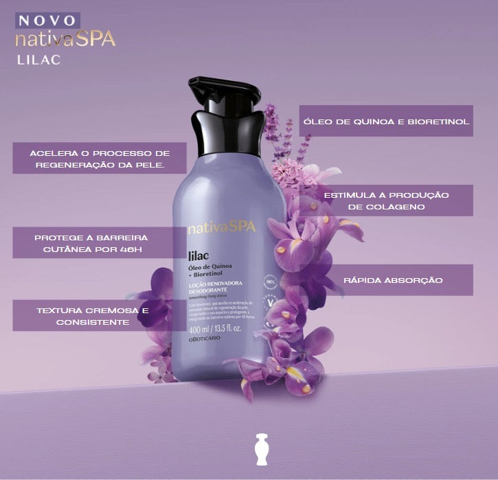 Loção Hidratante Nativa SPA Lilac, 400ml