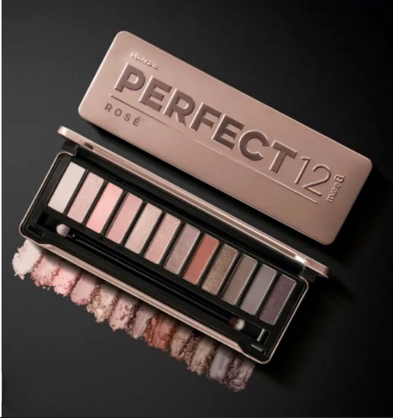 Palette de Maquiagem Perfect Rosé 12 cores Make B. 8g