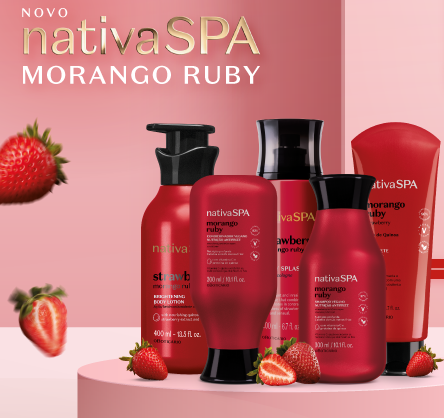 Nativa Spa Body Splash Morango Ruby, 200ml