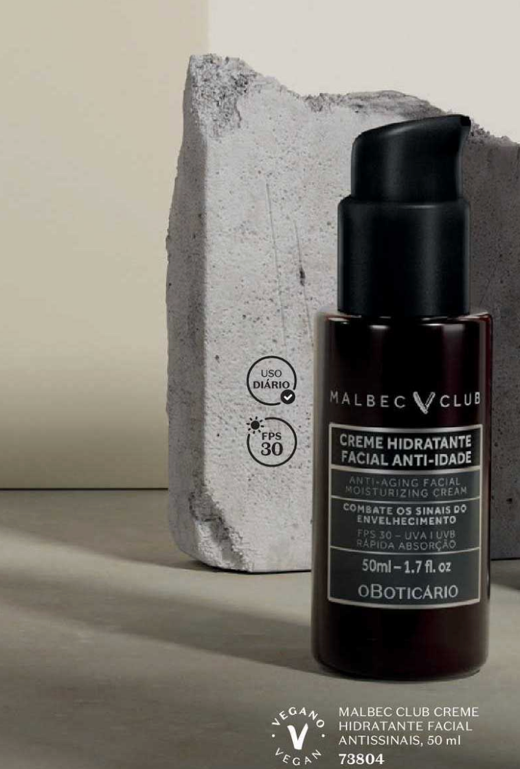 Malbec Club Creme Hidratante Facial, 50 ml