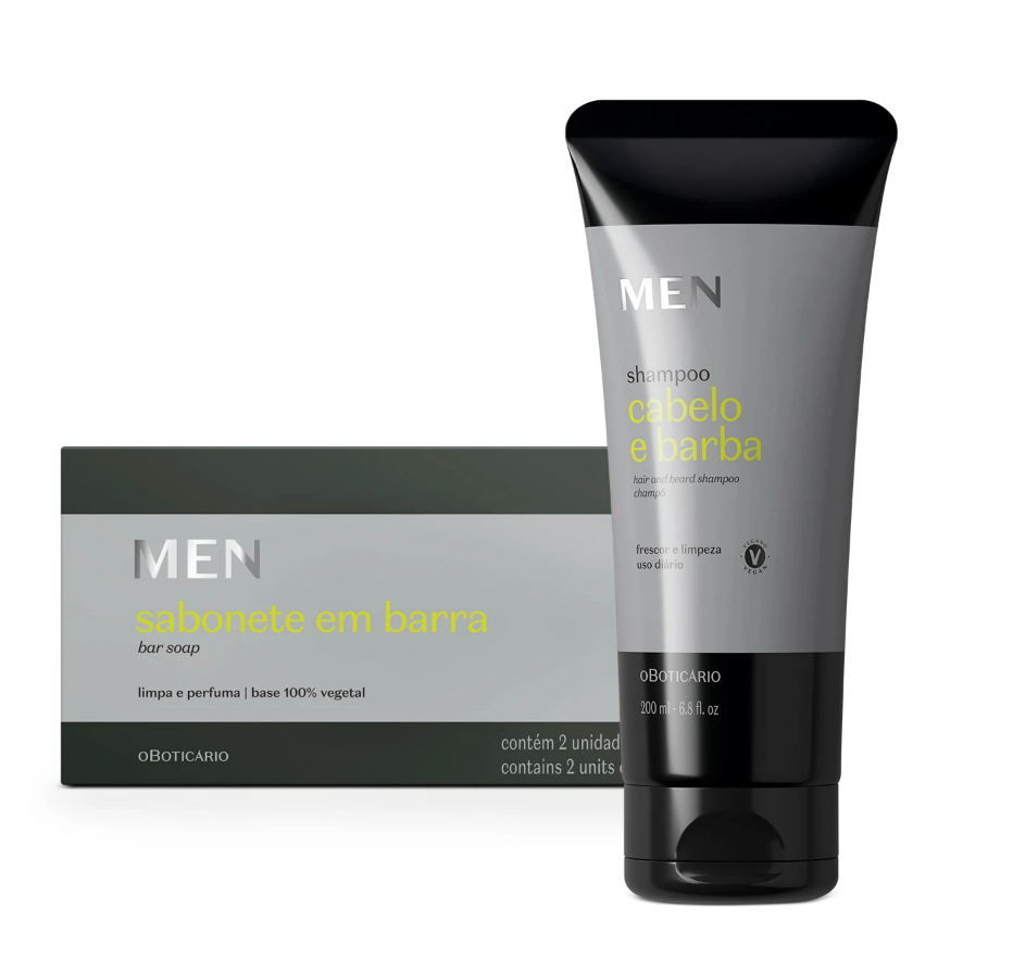 Shampoing pour hommes cheveux et barbe, 200 ml