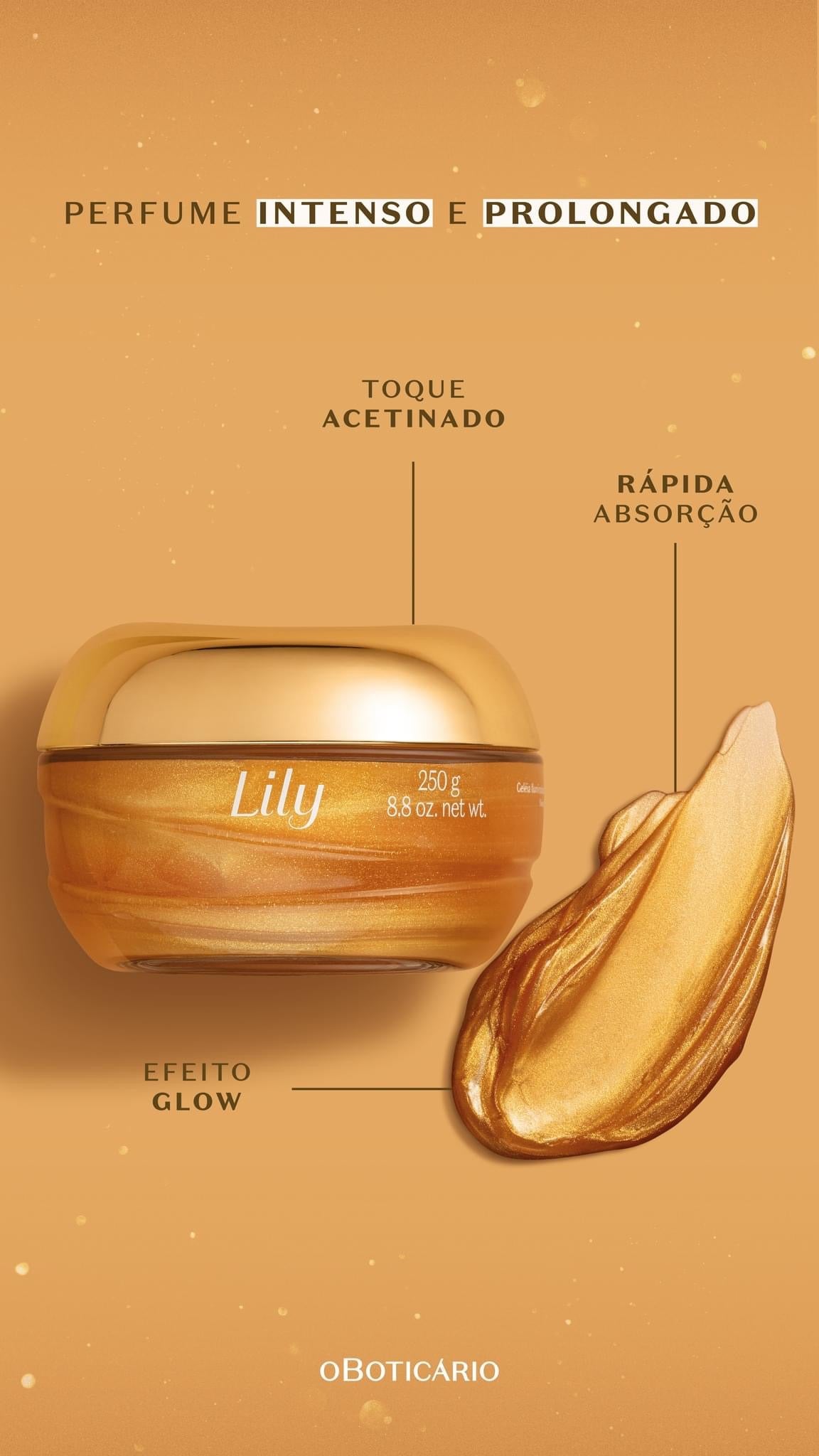 Lily Glow Geleia Iluminadora e Hidratante Corporal, 250g