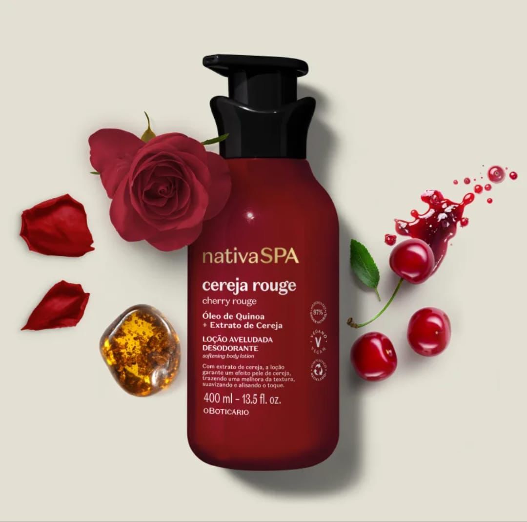 Loção Corporal Aveludada Nativa Spa Cereja
Rouge 400ml
