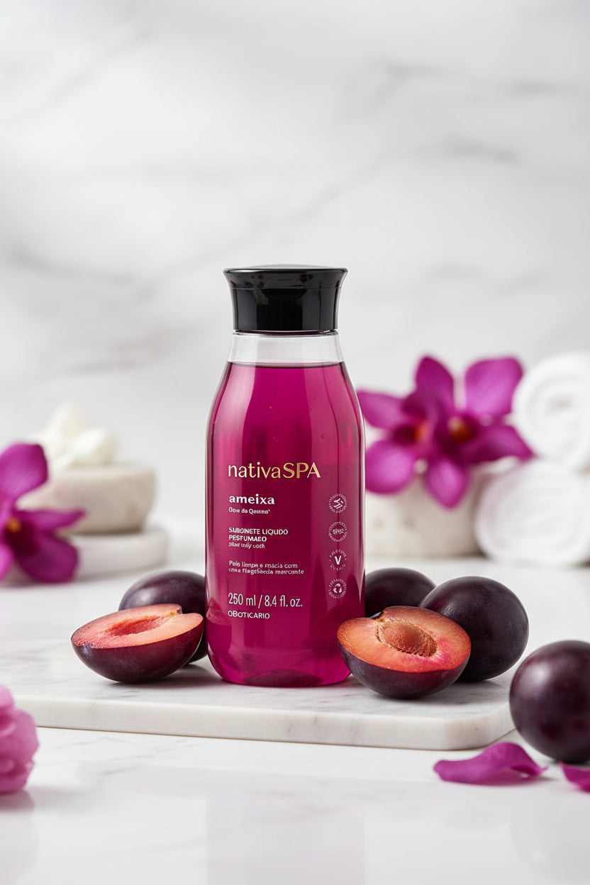 Sabonete Líquido Perfumado Nativa Spa
Ameixa, 250ml