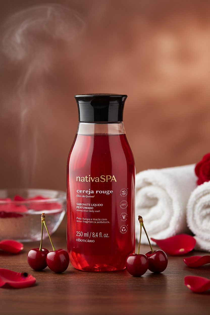 Sabonete Líquido Perfumado Nativa Spa
Cereja Rouge 250ml