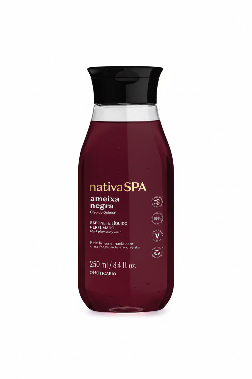 Sabonete Líquido Perfumado Nativa Spa
Ameixa Negra, 250ml