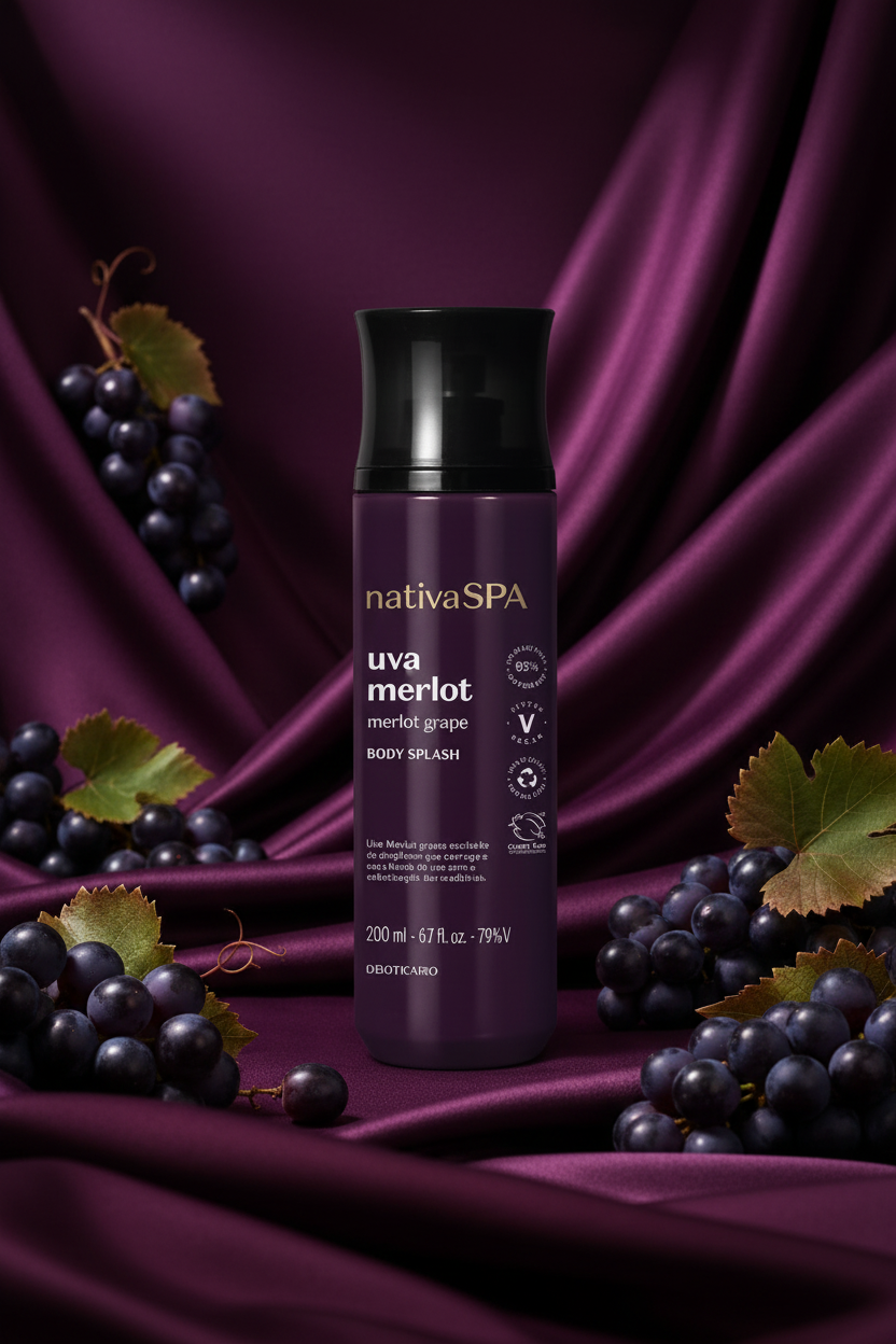 Body Splash Nativa Spa Uva Merlot, 200ml