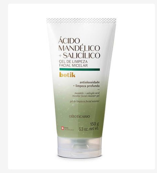 Gel de Limpeza Facial Micelar Ácido
Mandélico + Salicílico Botik 150g