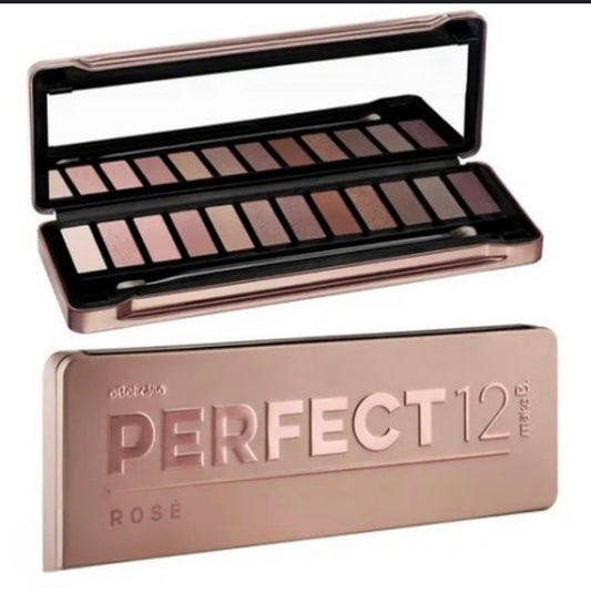 Palette de Maquiagem Perfect Rosé 12 cores Make B. 8g