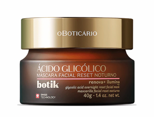 Botik Ácido Glicólico Máscara Facial Reset Noturna, 40g